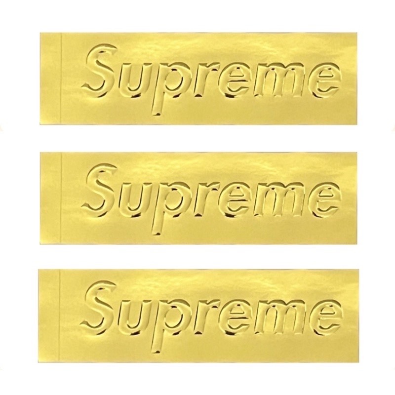 Supreme Gold Foil Box Logo Sticker FW22 – UniqueHype