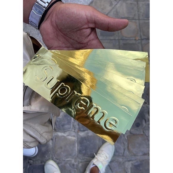 SUPREME 2022 F/W 秋冬 Box Logo Sticker Gold 金色 貼紙