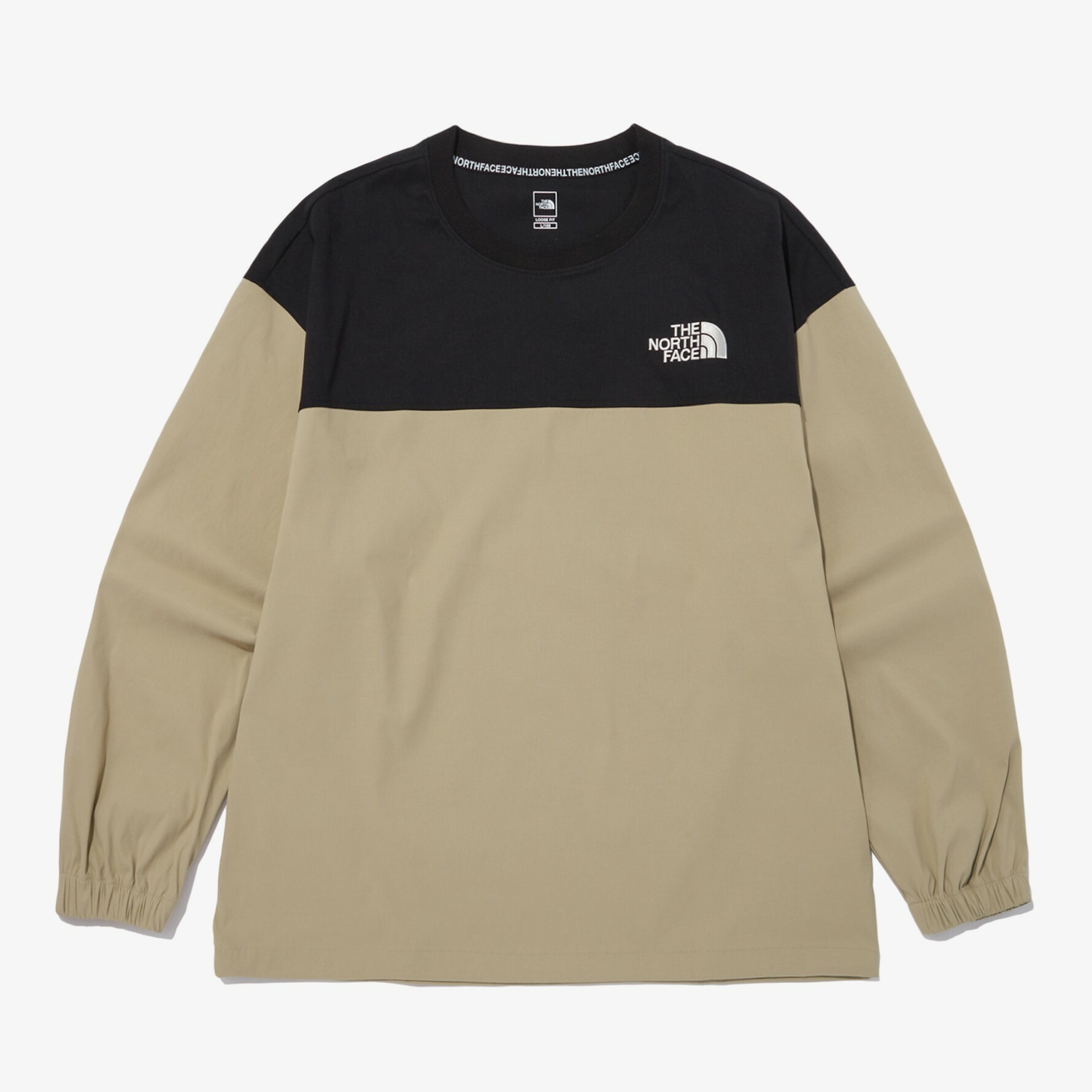 THE NORTH FACE DENALI WOVEN 尼龍 長袖 大學T 衛衣 米 NM5MN54B