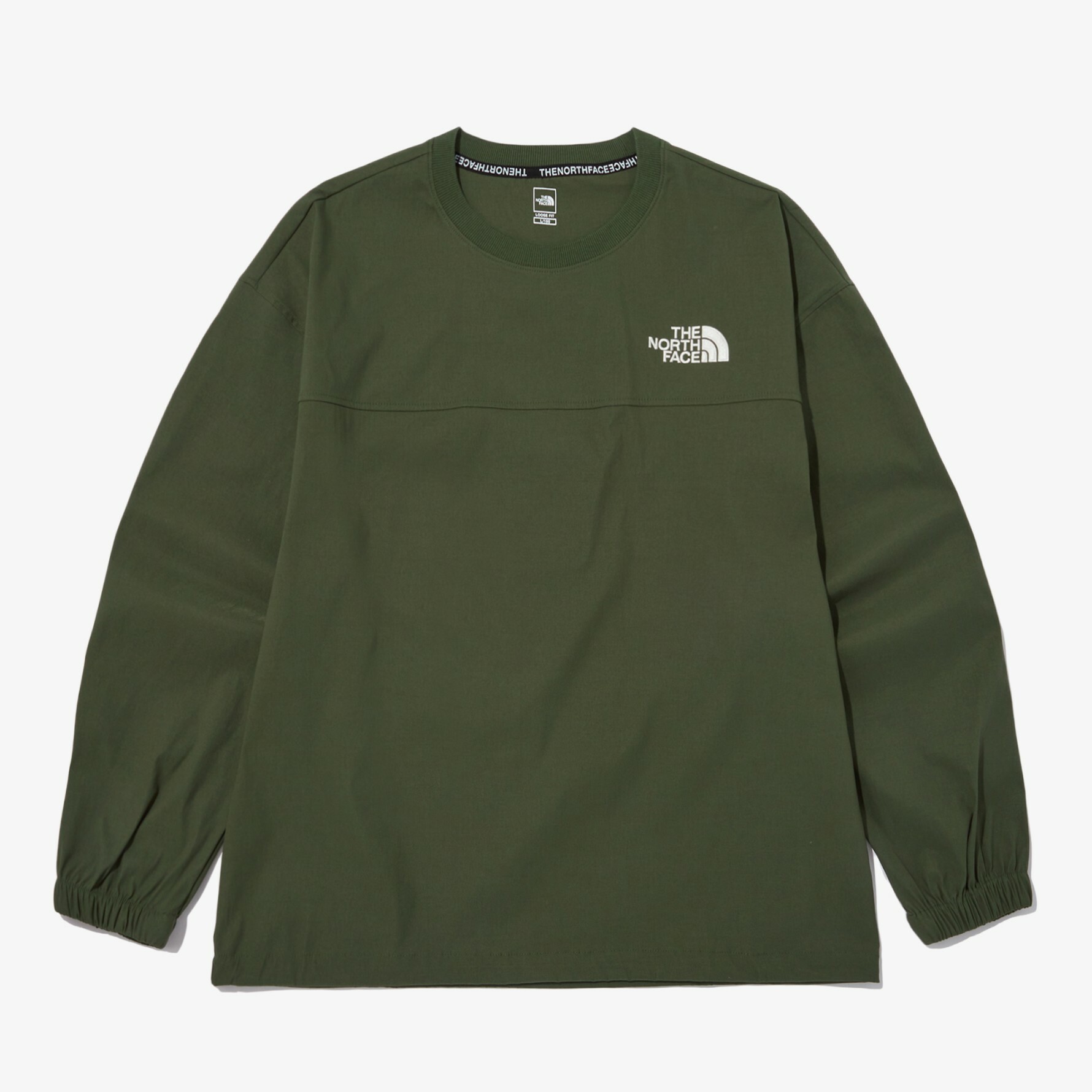 THE NORTH FACE DENALI WOVEN 尼龍 長袖 大學T 衛衣 軍綠 NM5MN54C