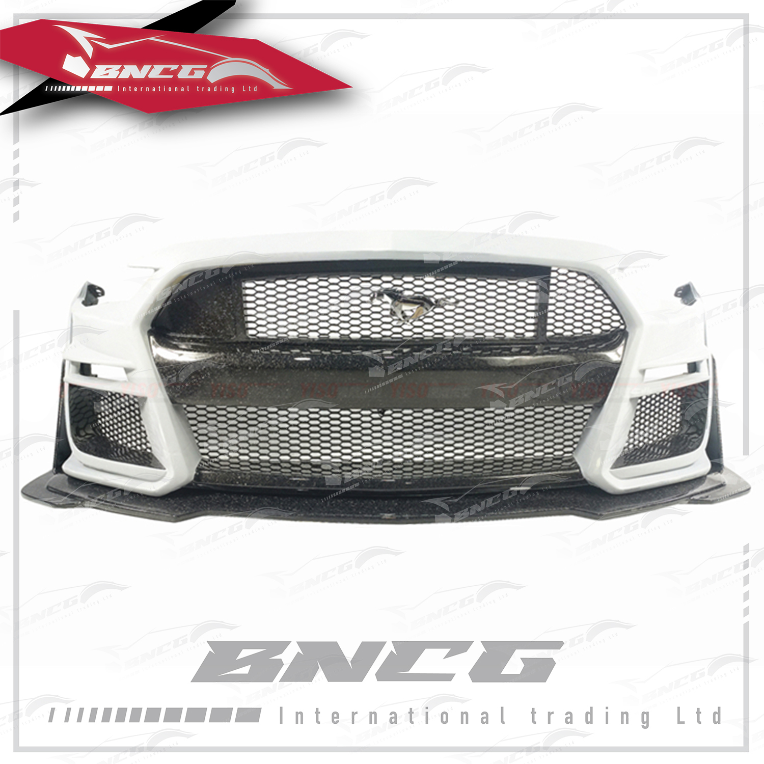 福特 野馬 Ford Mustang 18-19年式 改裝 卡夢 碳纖維 外觀件 空力套件 GT500款 前保桿