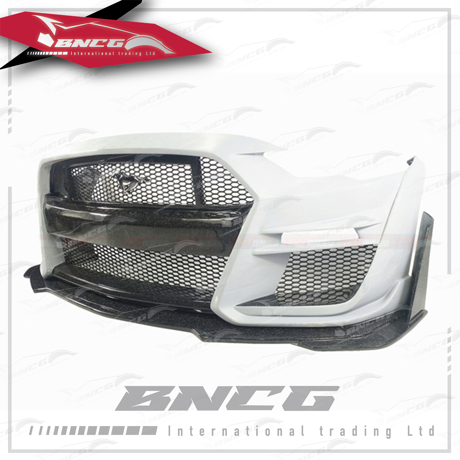 福特 野馬 Ford Mustang 18-19年式 改裝 卡夢 碳纖維 外觀件 空力套件 GT500款 前保桿