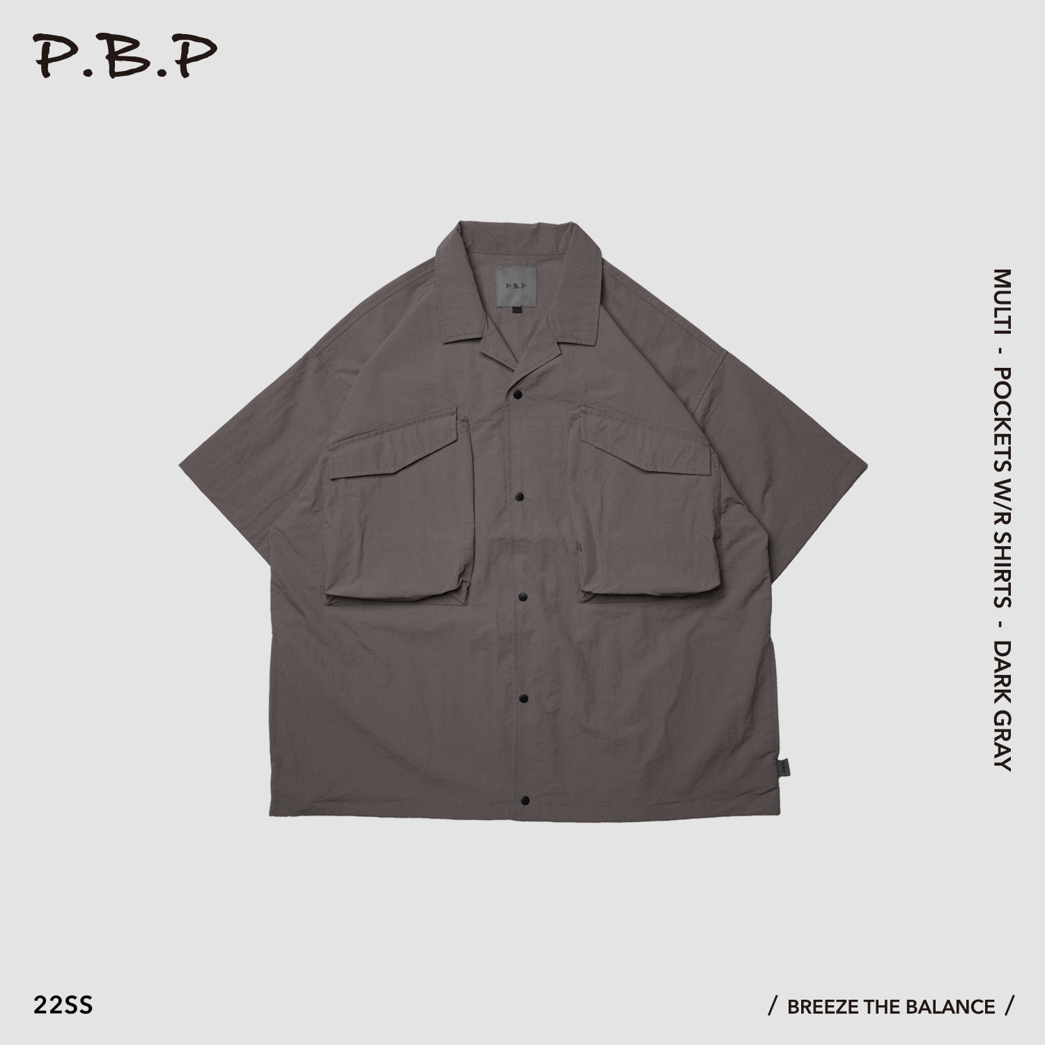P.B.P - Multi Pockets W/R Shirts - Dark Gray