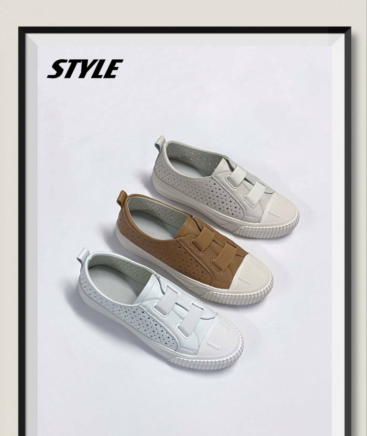 滿天星鬆緊帶牛皮懶人鞋