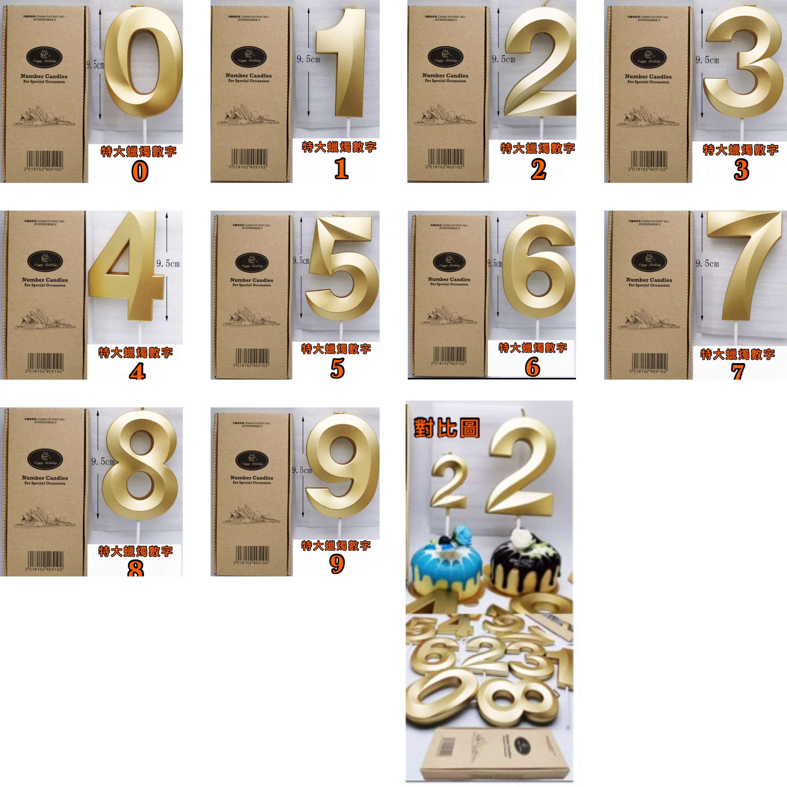 特大蠟燭數字 及 中號蠟燭數字  👉現貨