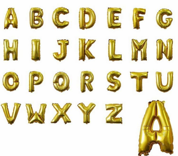 16吋啞金色鋁膜字母 👉現貨