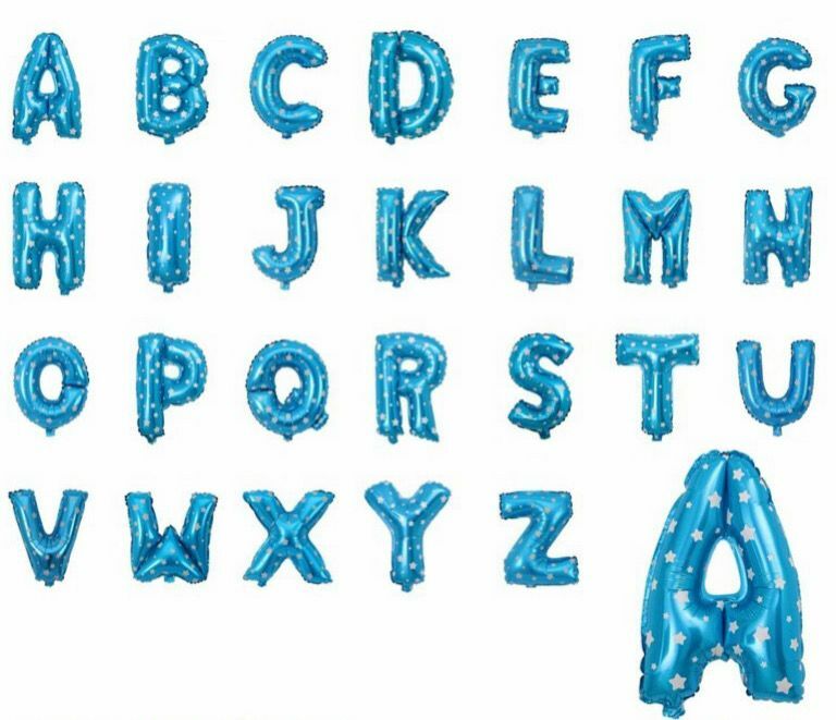 16吋藍色鋁膜字母 👉現貨