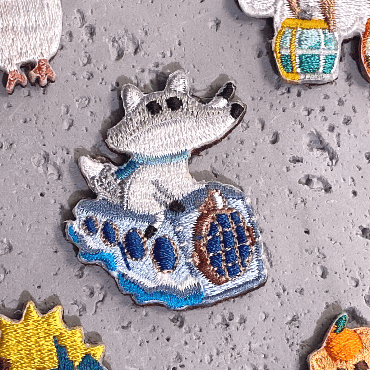 Ocean Park x Littdlework Badge -  Arctic Fox & Ocean Express