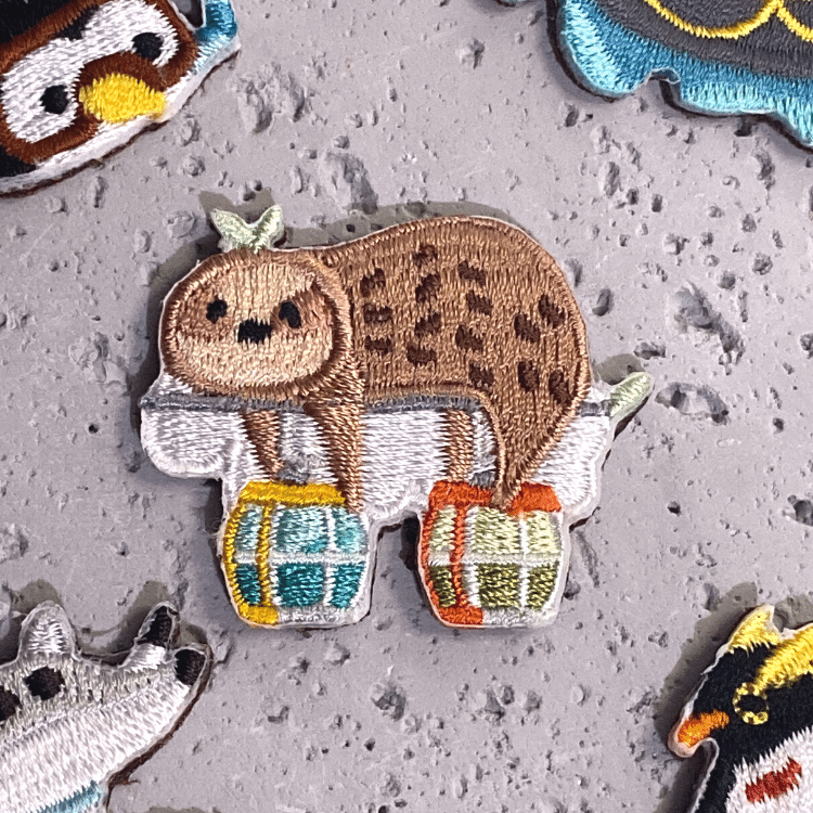 Ocean Park x Littdlework Badge -  Sloth & Cable Car