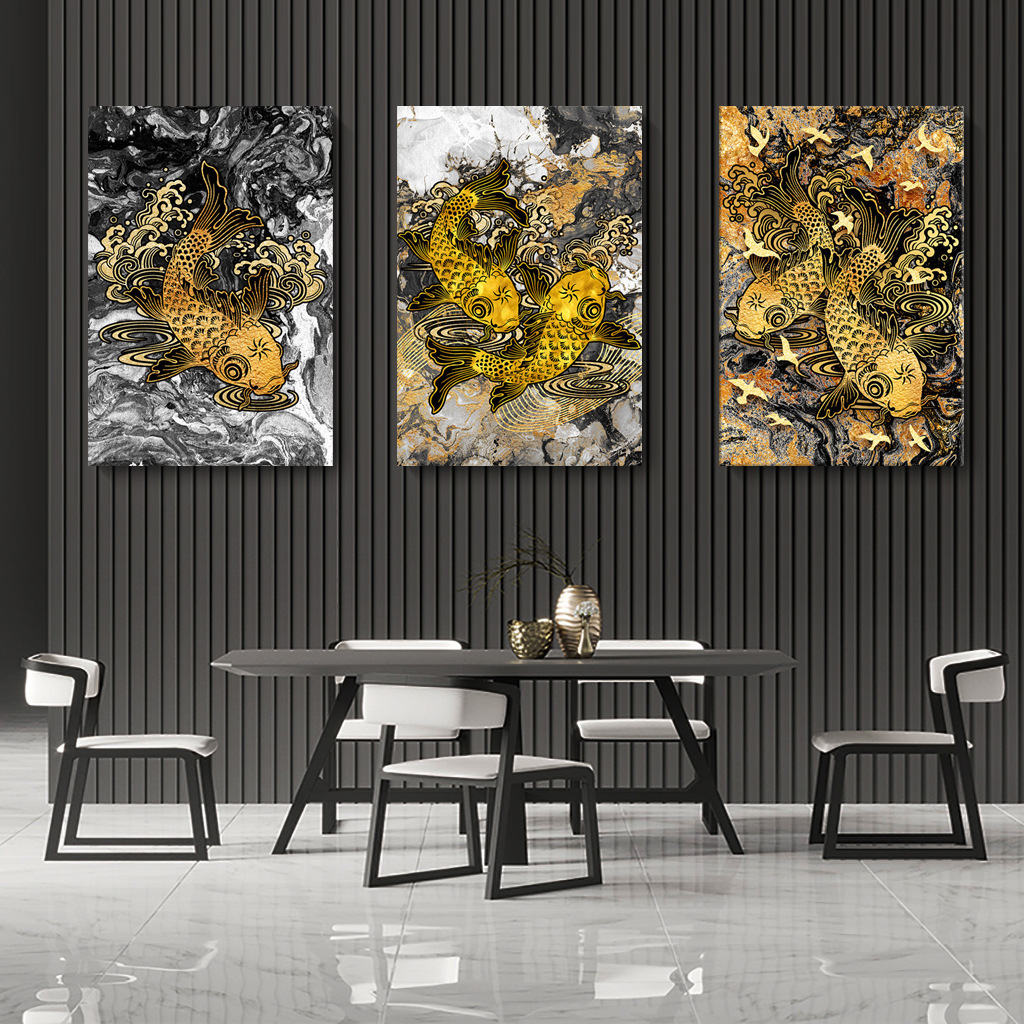 鯉躍龍門無框掛畫