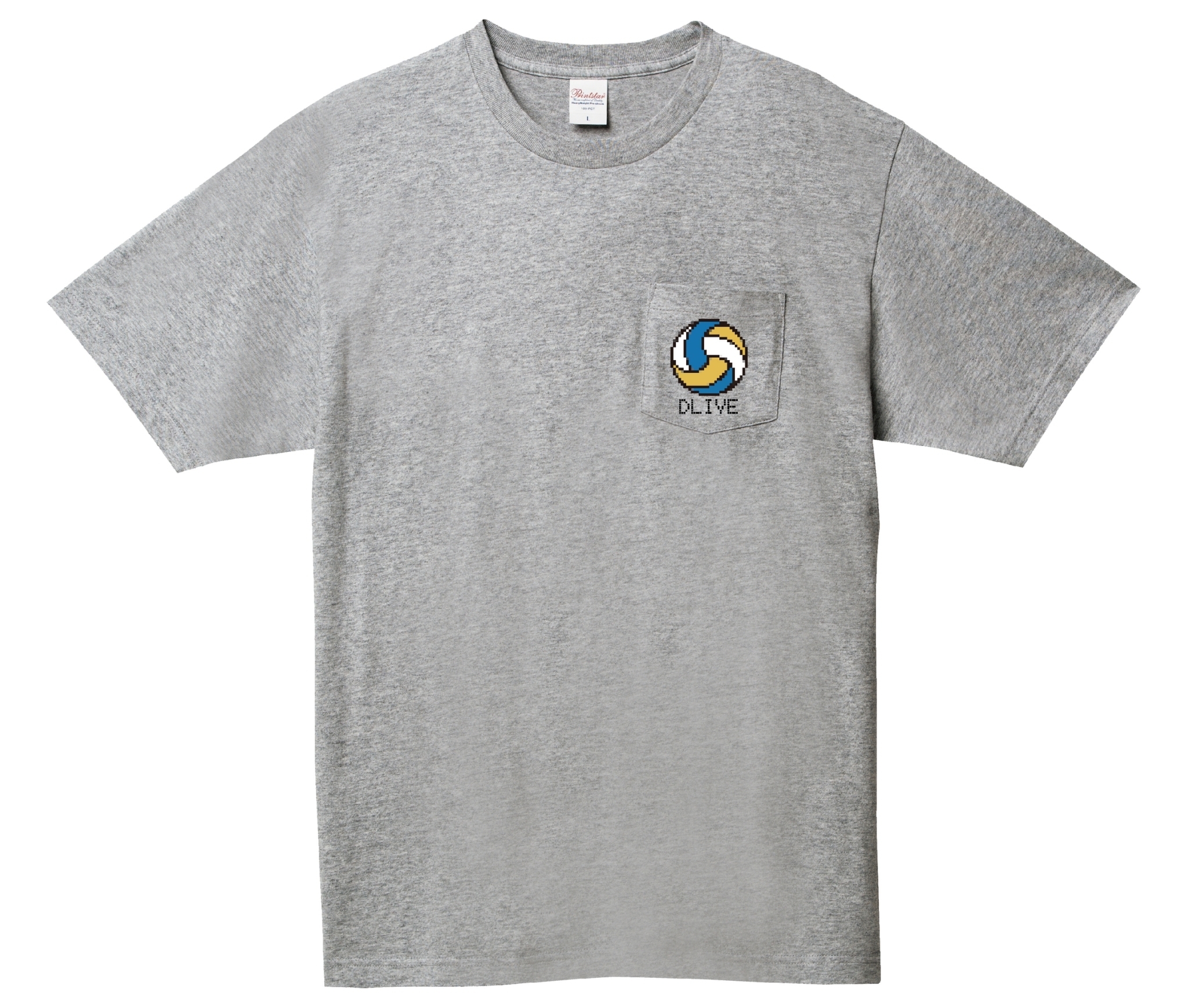 DLIVE 點陣排球 圓領口袋Ｔ恤 00109-PCT (共4色)