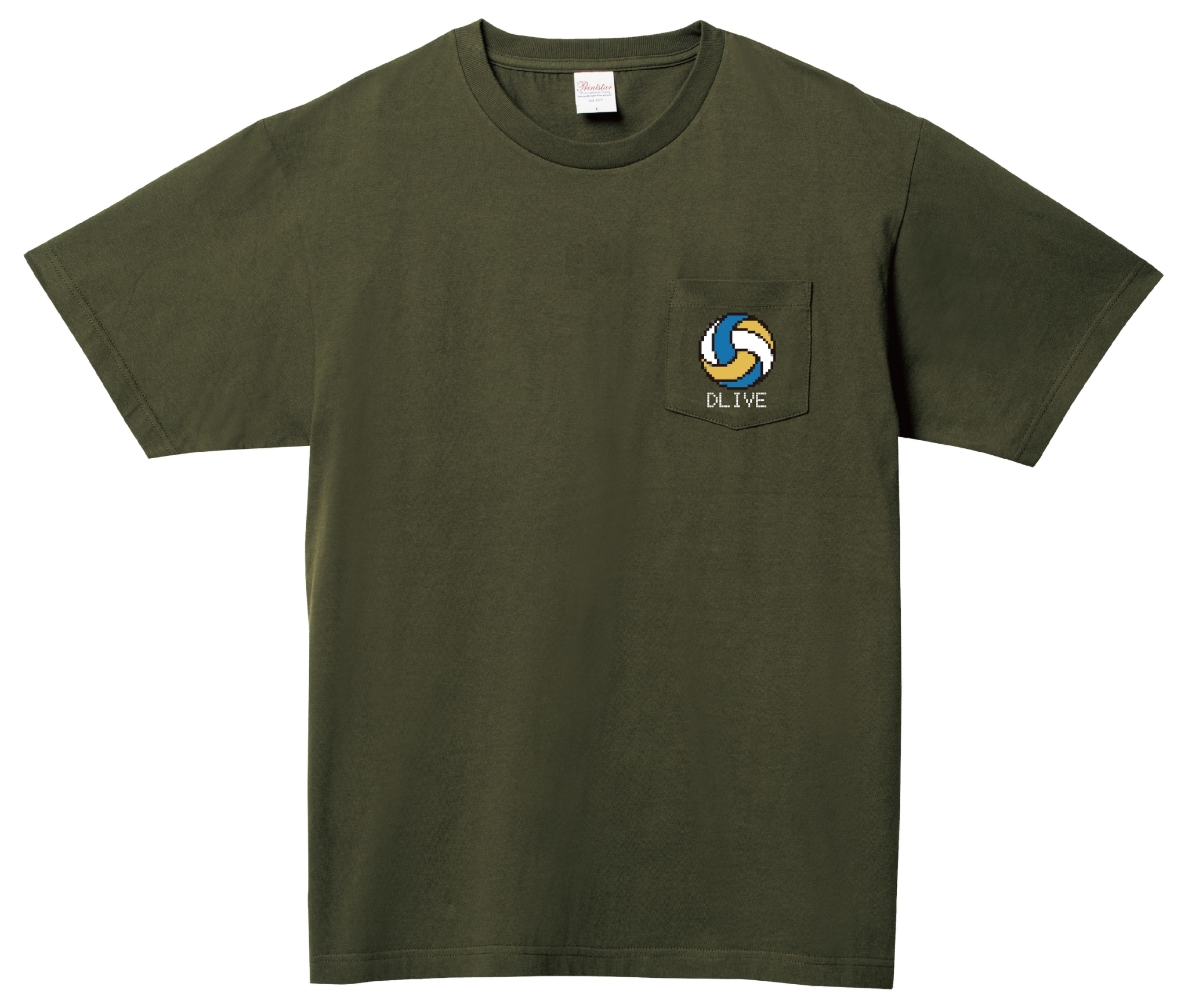 DLIVE 點陣排球 圓領口袋Ｔ恤 00109-PCT (共4色)