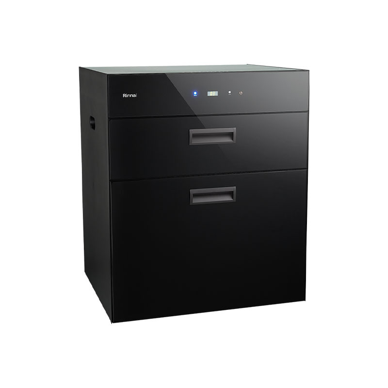 【結帳現折】Rinnai 林內 落地式 臭氧殺菌 烘碗機 RKD-5032S 雙抽屜 黑色玻璃 觸控面板