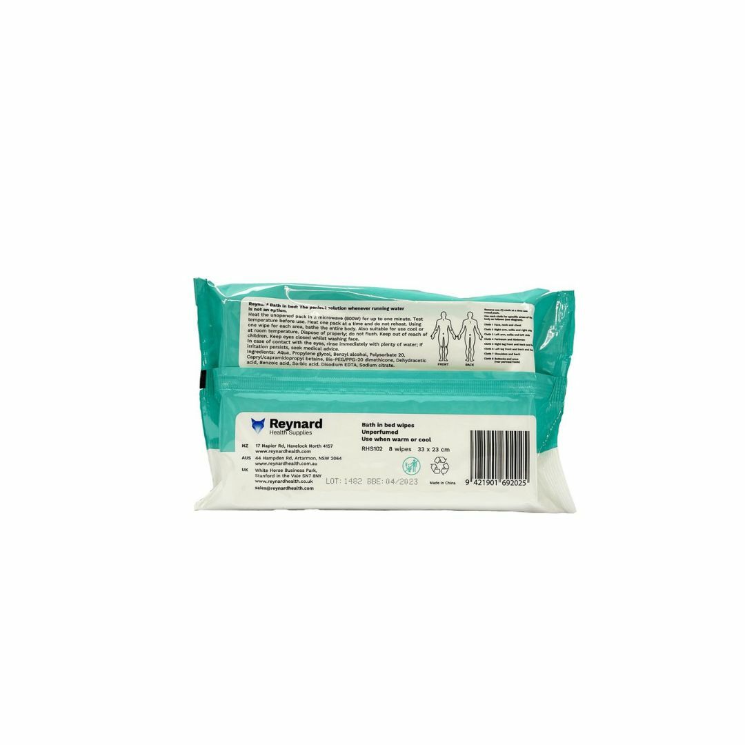 Reynard - 免冲水擦浴湿纸巾 | 8片