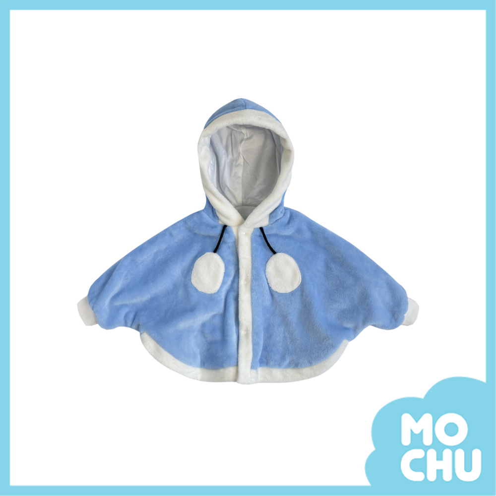 水藍珊瑚絨披風外套