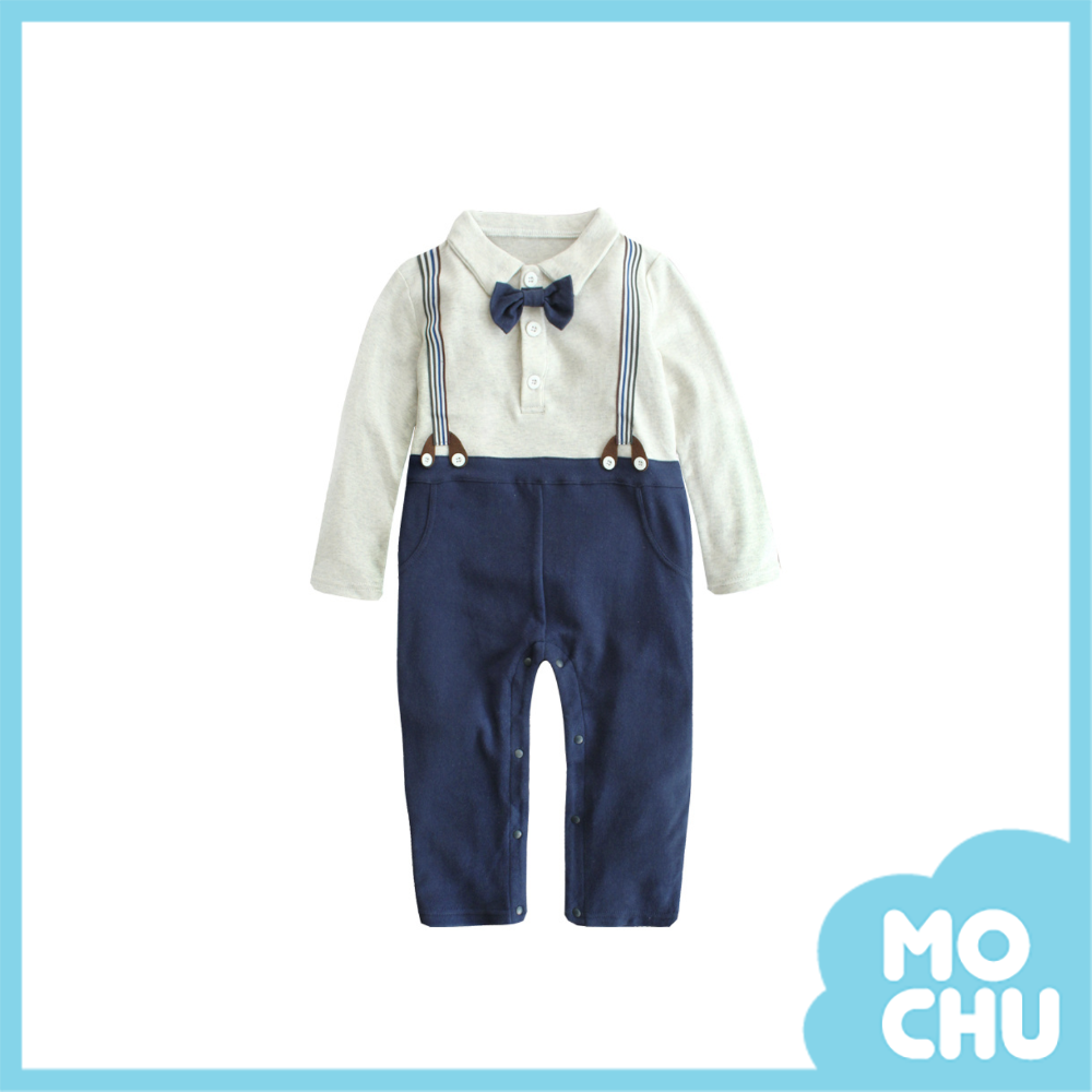 雅痞假兩件連身衣(兩色)