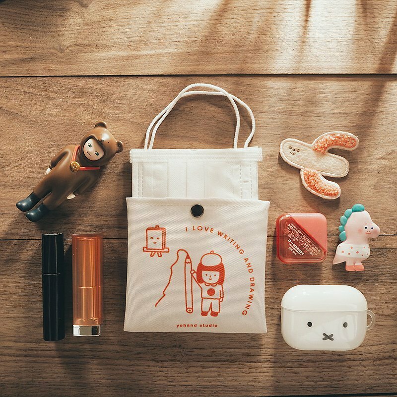 右手超人｜絕版｜口罩收納小物袋｜小畫家