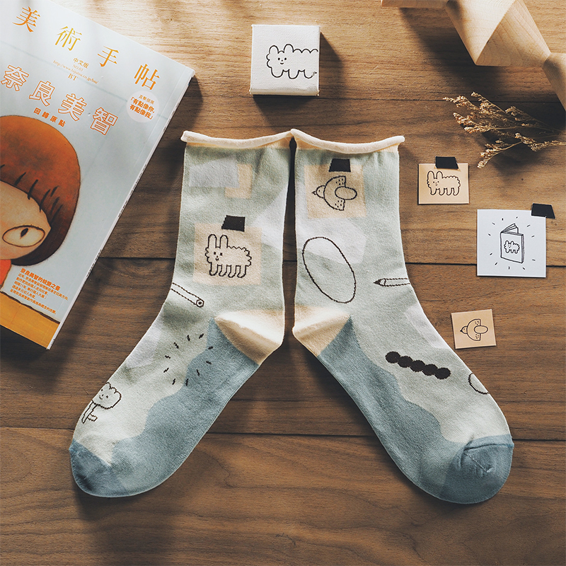 右手超人｜襪子｜一片一片｜薄荷