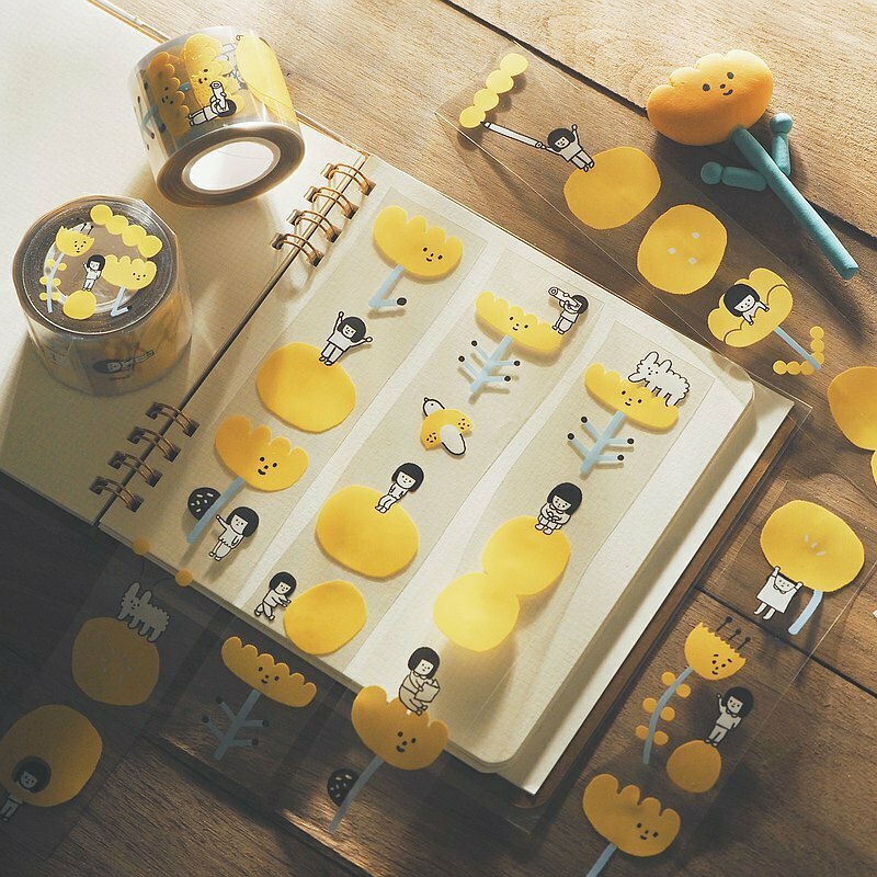 右手超人｜絕版｜PET膠帶｜亮面｜檸檬圈圈