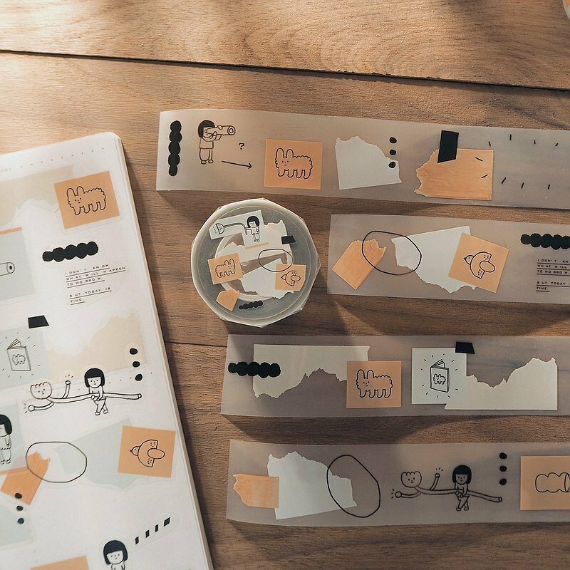 右手超人｜絕版｜PET膠帶｜霧面｜一片一片