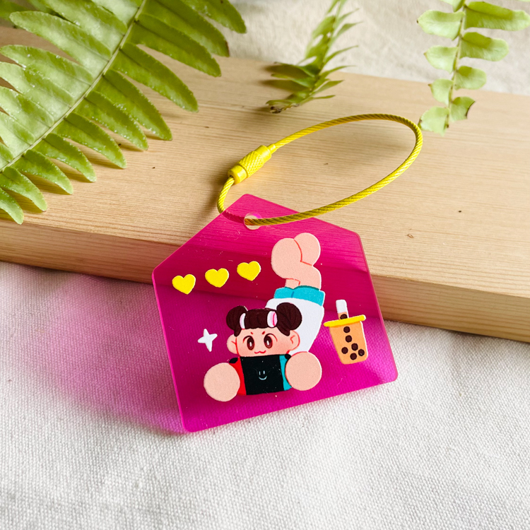 Hoi ホーイ｜絕版｜壓克力吊飾｜Gaming｜桃紅