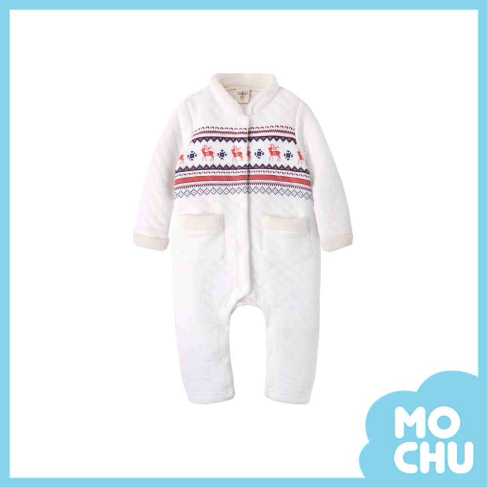 紅紅小鹿空氣棉長袖連身衣(兩色)