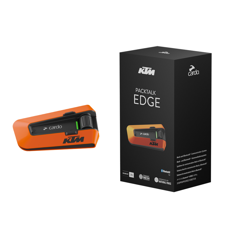 Cardo PACKTALK EDGE 安全帽通訊藍牙耳機【KTM聯名款】｜橘色