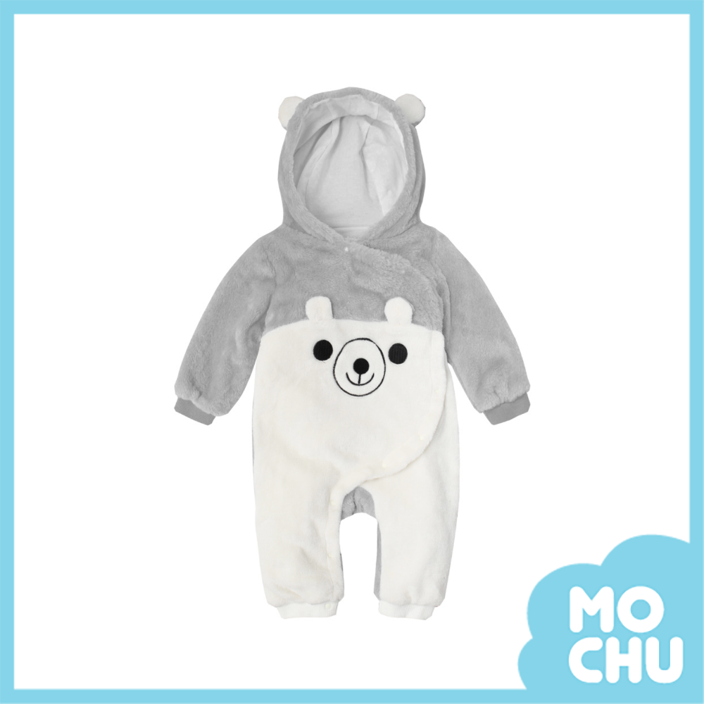 大白熊長袖連身衣(三色)