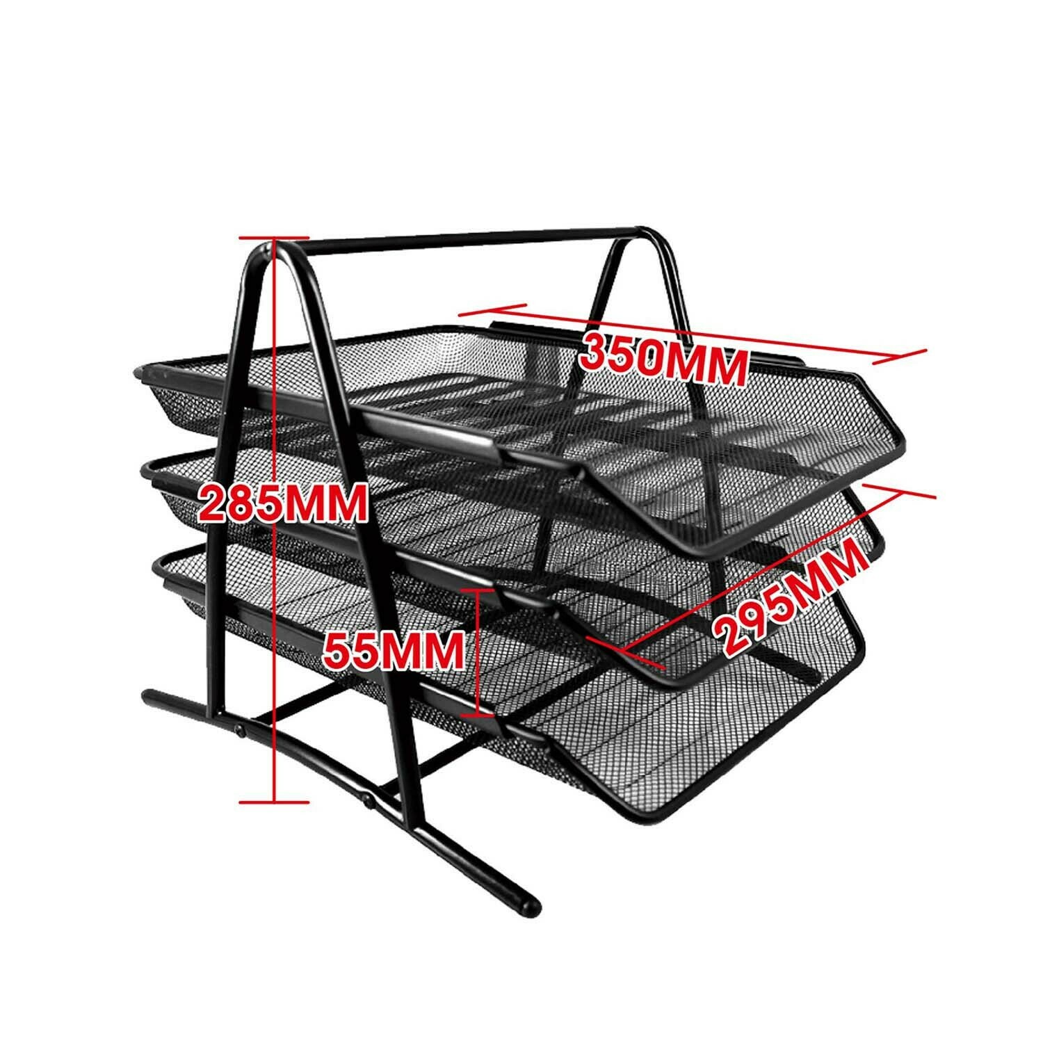 Motarro 黑色三層文件架