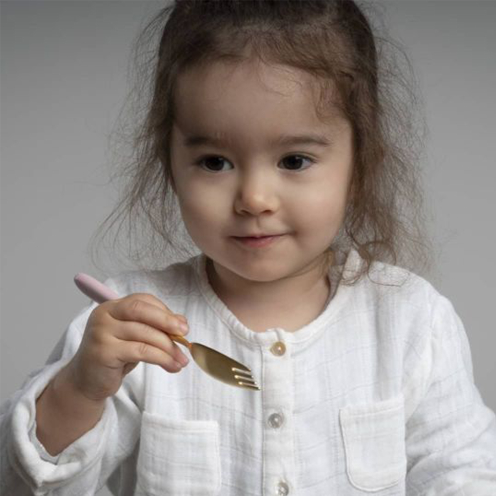 葡萄牙cutipol Alice系列兒童餐具霧金三件組-粉紅