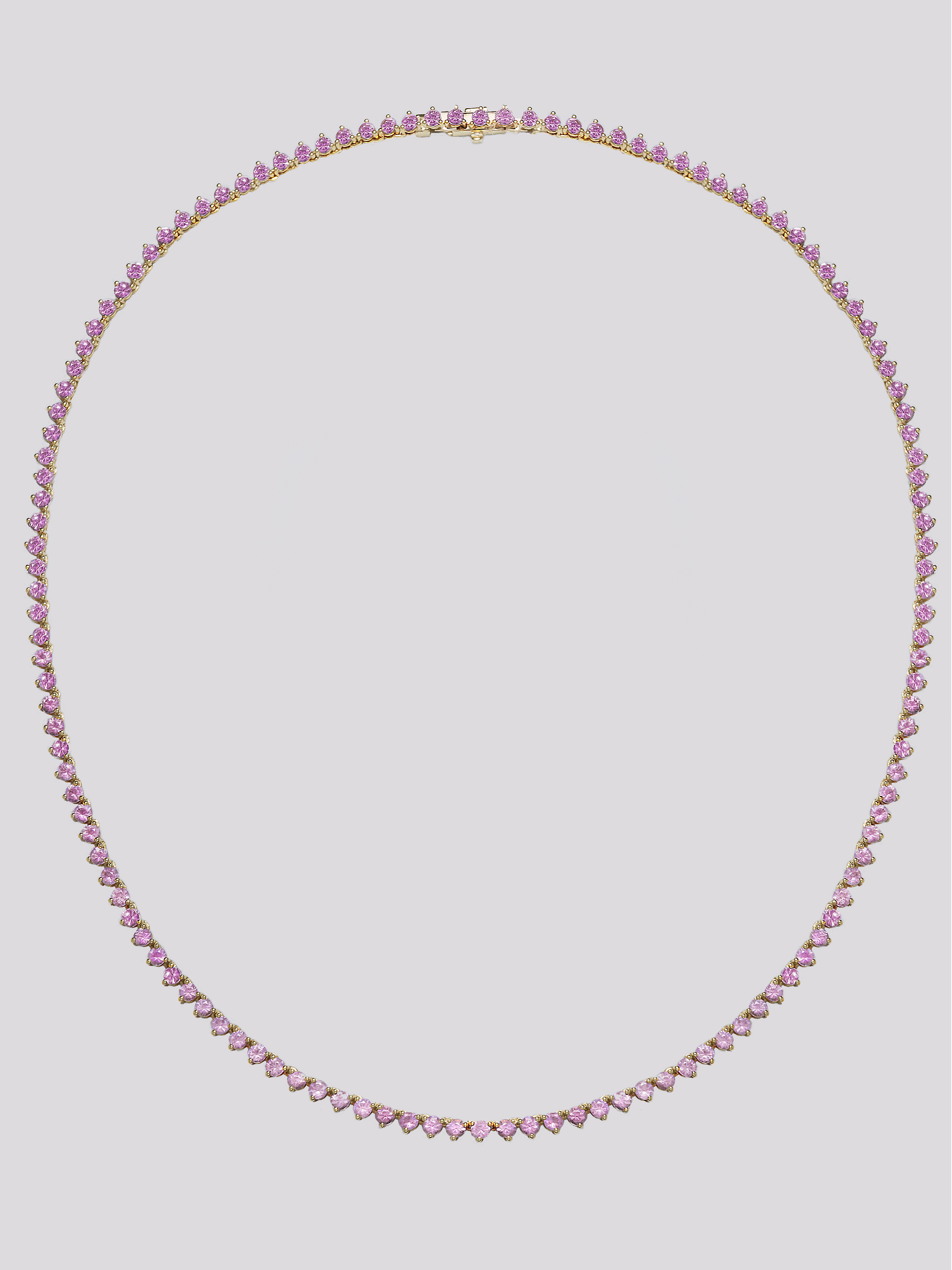 Pink Sapphire Rivière Necklace