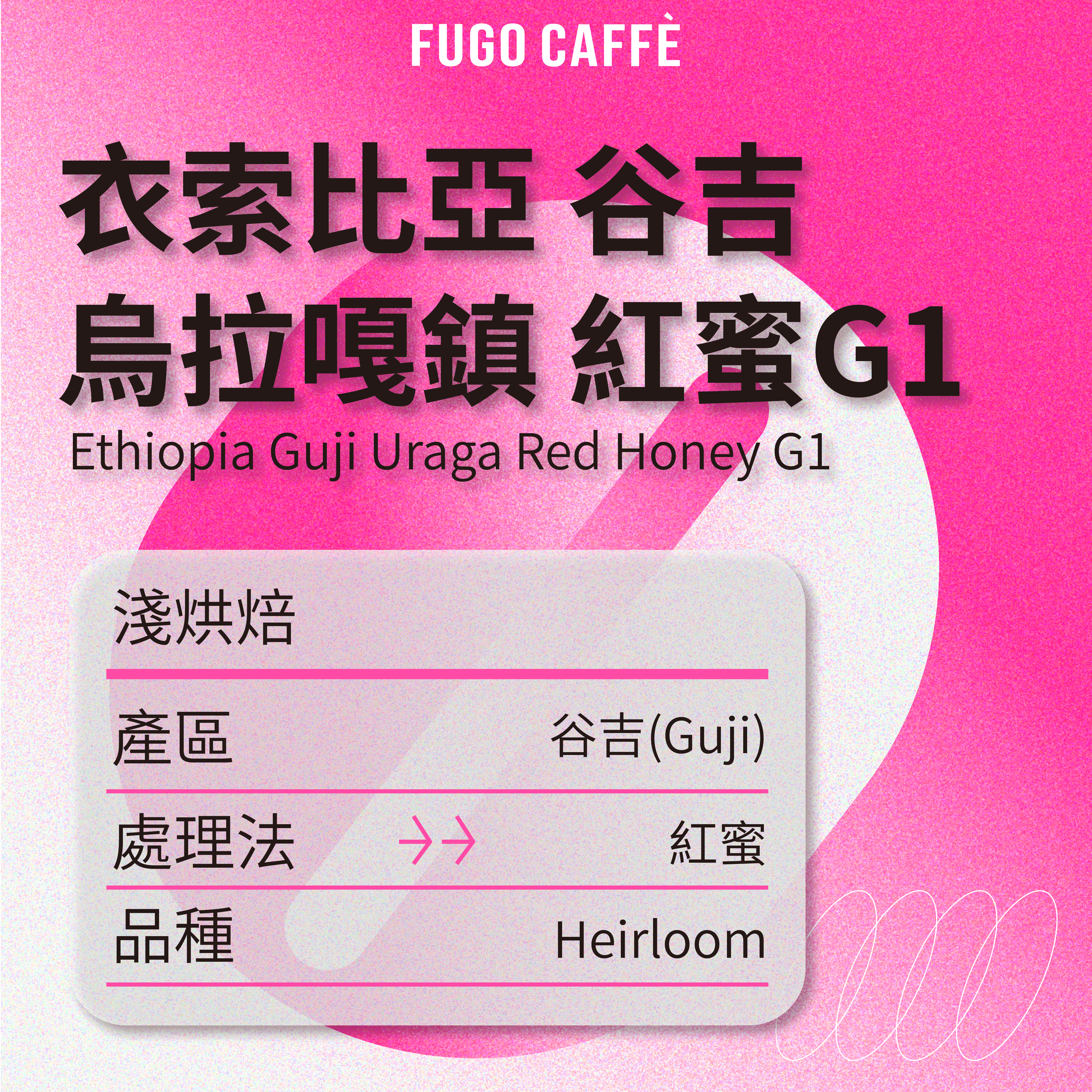 衣索比亞 谷吉 烏拉嘎鎮 紅蜜 G1