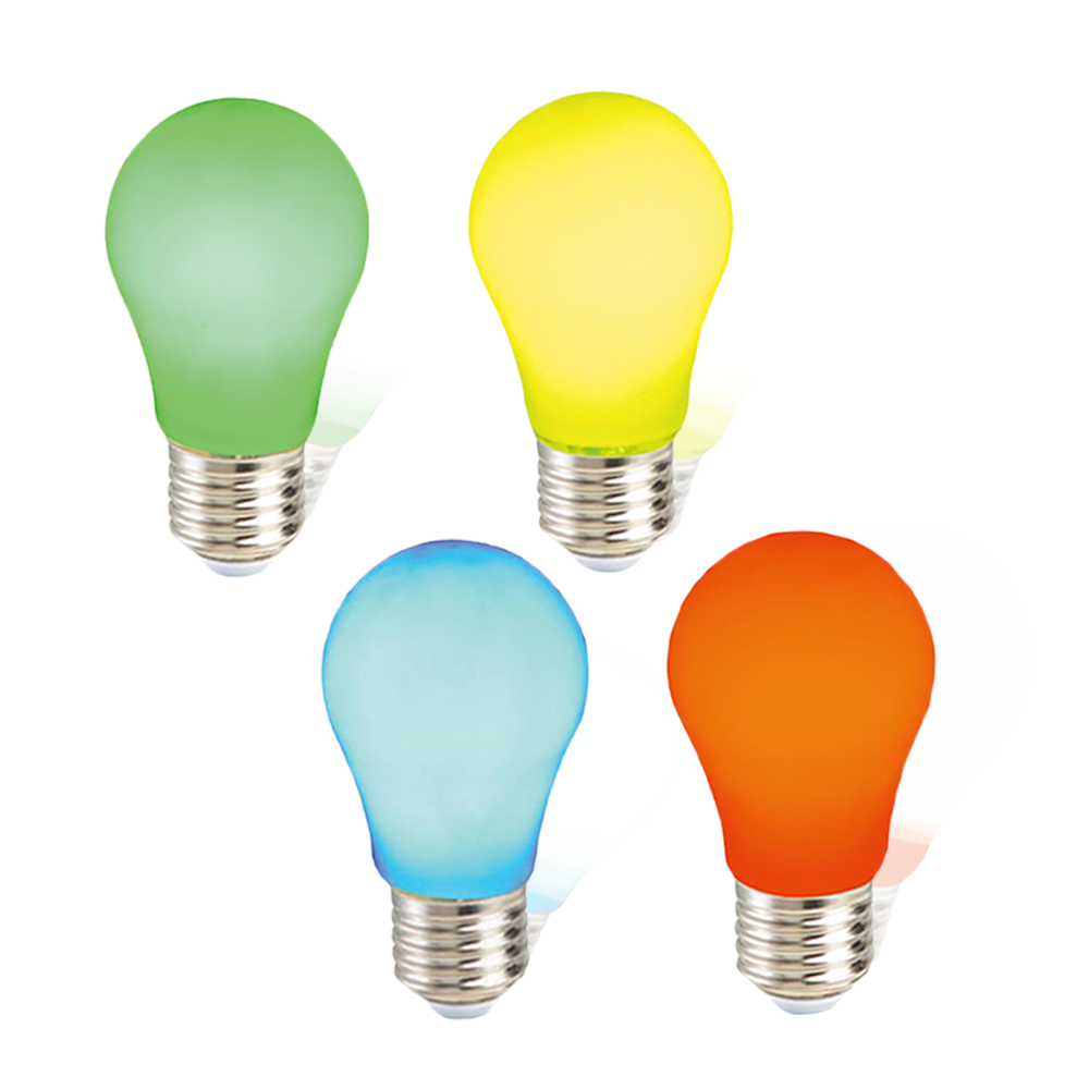 LED E27 2W 霓虹彩色燈泡球泡 (紅光/藍光/綠光/黃光)【實體門市保固一年】燈泡 省電燈泡 LED燈