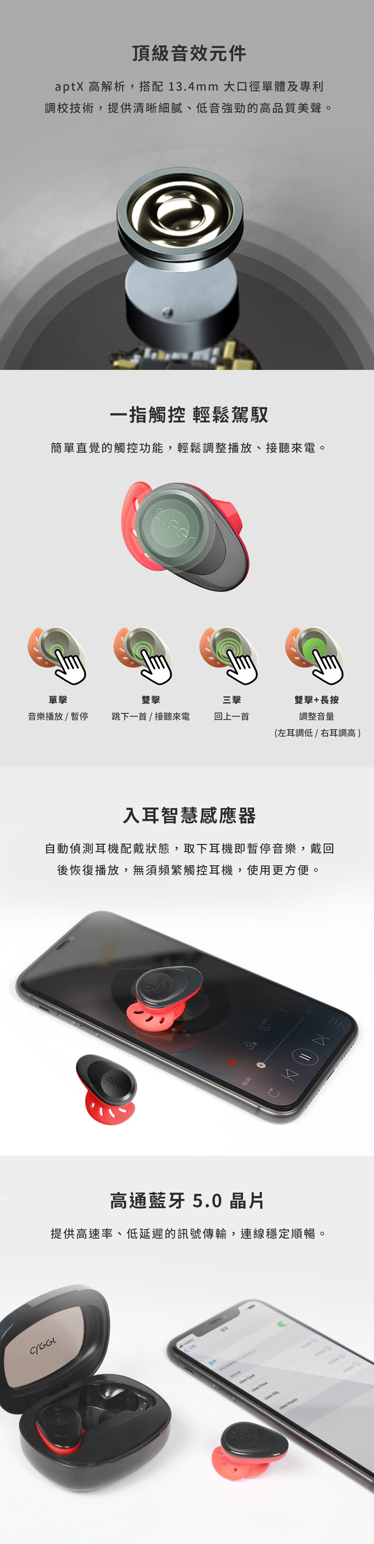 【Cleer】GOAL Sports True Wireless Bluetooth Headphones - Headphones & Earbuds - Plastic