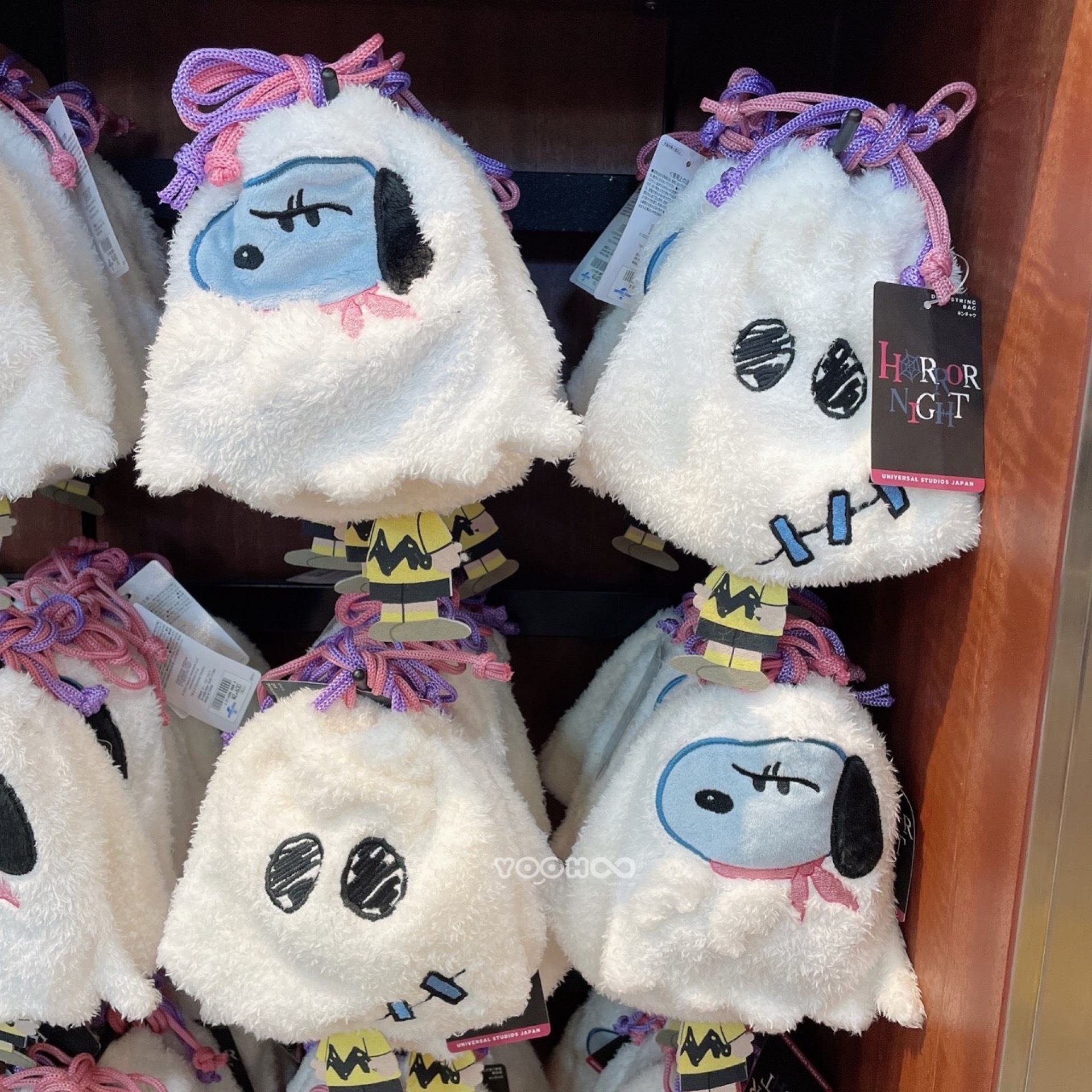 現貨┃日本環球 萬聖節 史努比 查理 束口袋 2入
