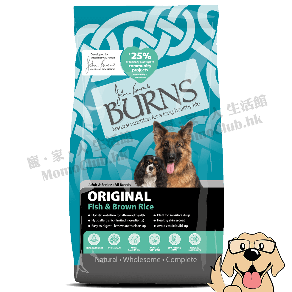 BURNS  - 魚肉糙米配方狗糧  [ 2KG / 6KG / 12KG ]