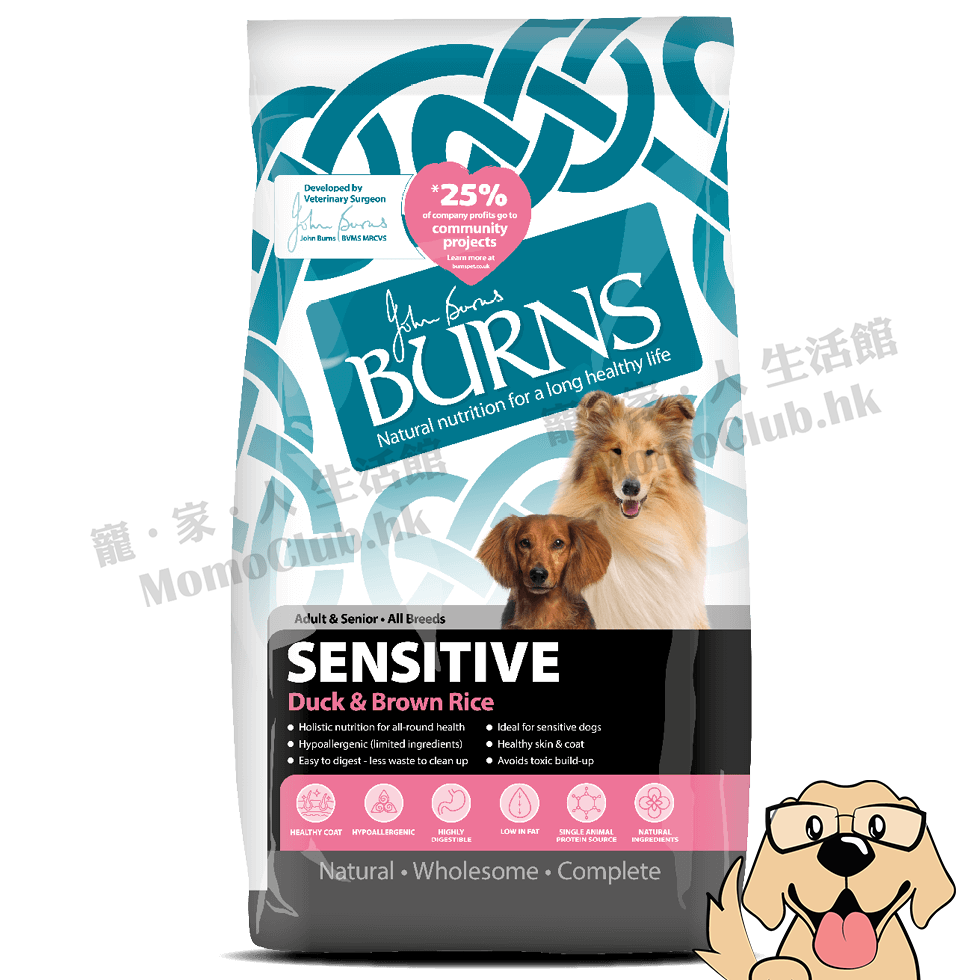 BURNS  - 鴨肉糙米配方狗糧  [ 2KG / 6KG / 12KG ]