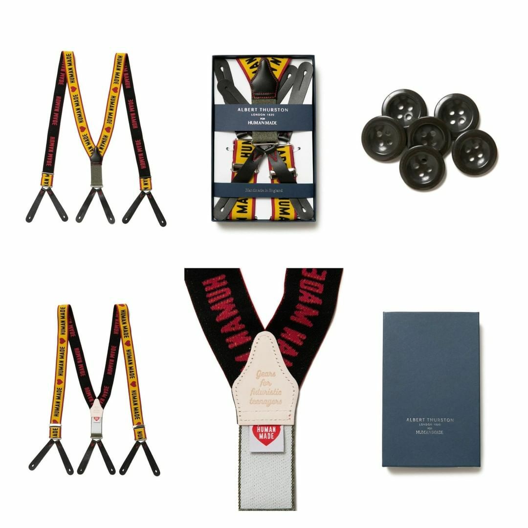 2022AW HUMAN MADE SUSPENDERS 吊帶褲 背帶 Y型 英國老品牌聯名 現貨