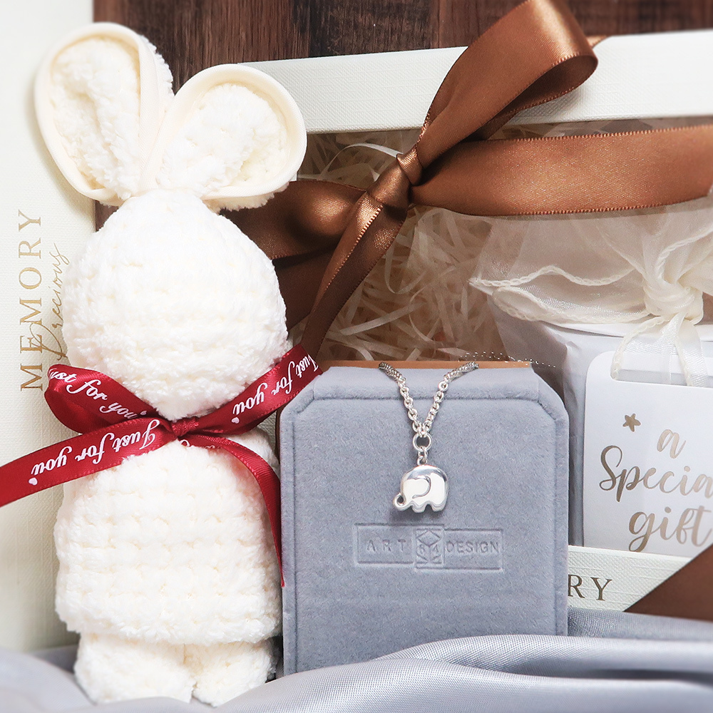 【彌月禮盒】兒童刻字手鍊 小象寶寶 細版 嬰幼兒純銀周歲禮物