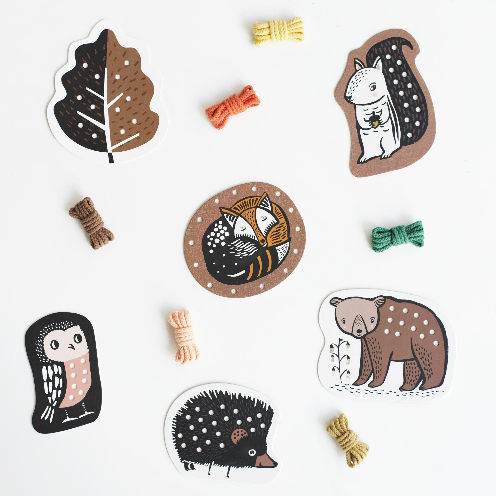 穿繩卡 - 林地動物