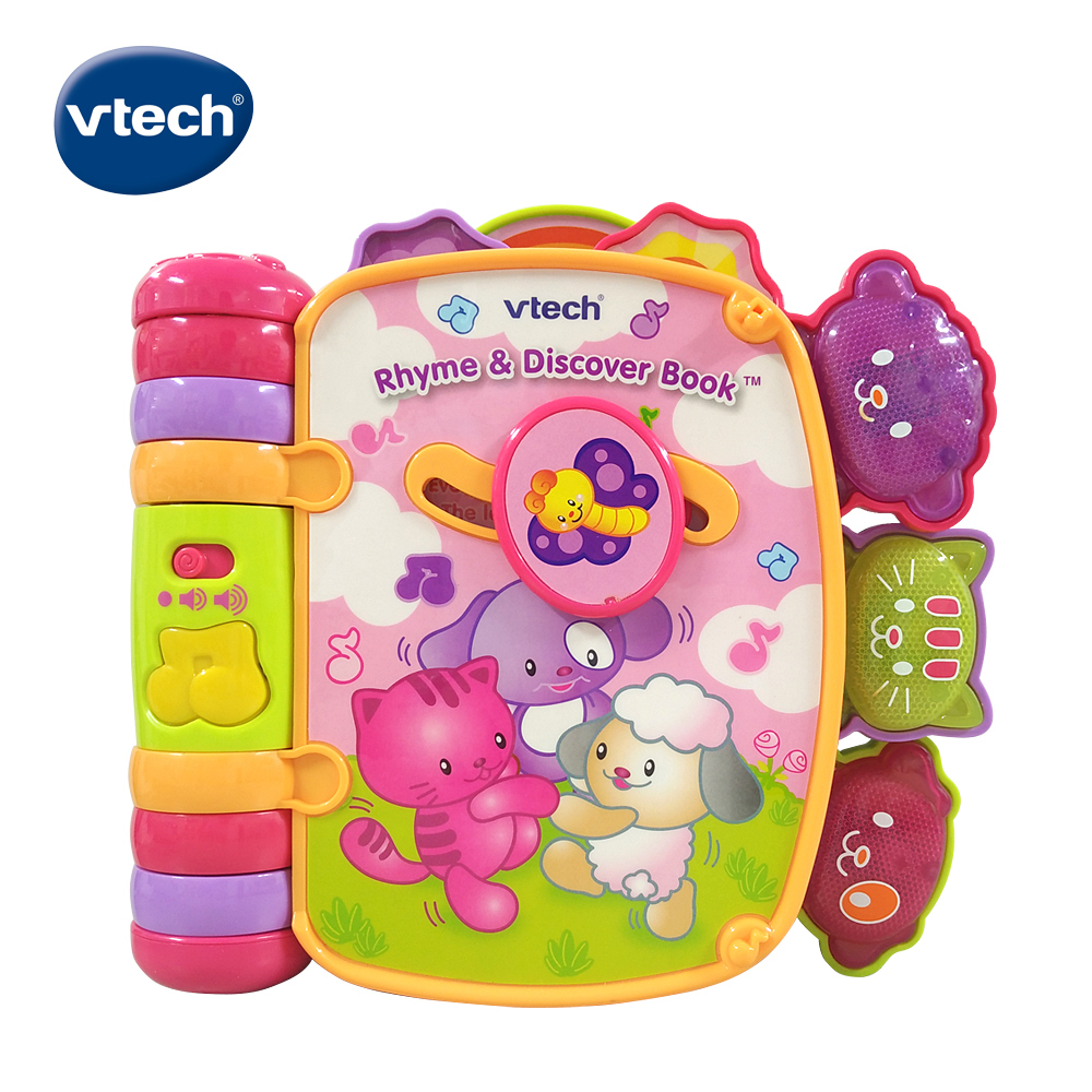 【英國 Vtech】動物世界音樂翻翻書-粉