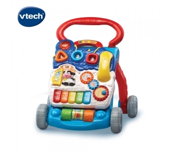 【英國 Vtech】寶寶聲光學步車(美)-紳士藍