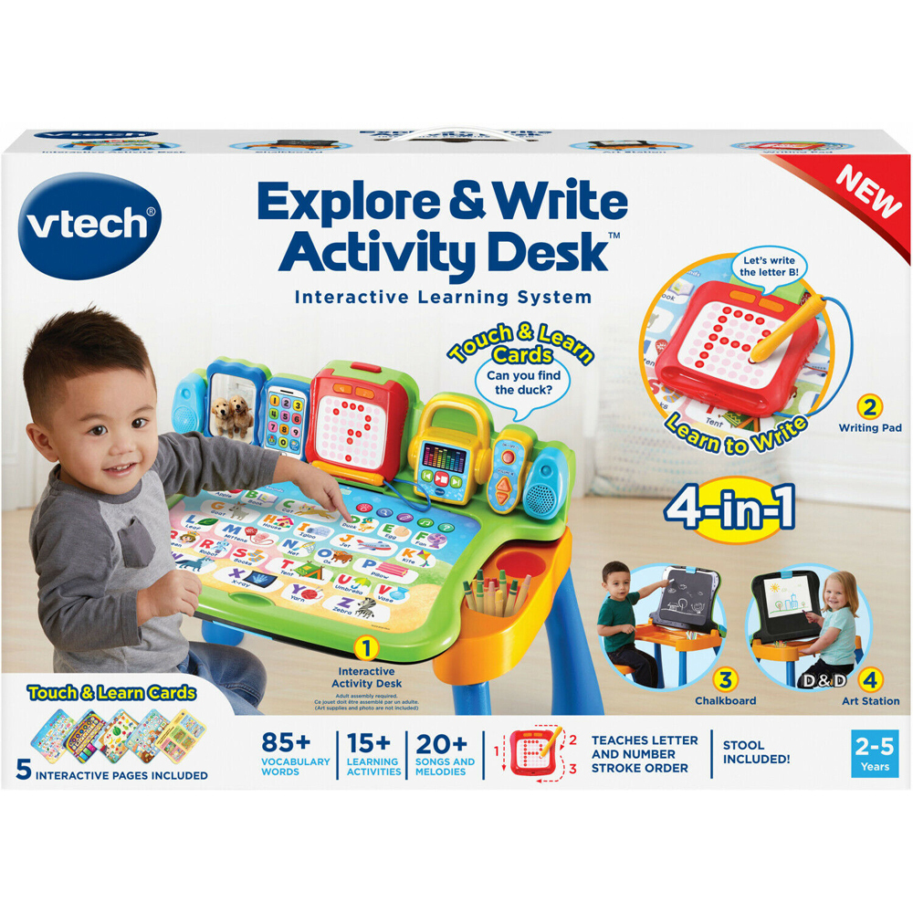【英國 Vtech】4合1多功能互動學習點讀寫桌椅組
