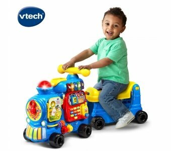 《 英國Vtech 》 4合1智慧積木學習車-藍