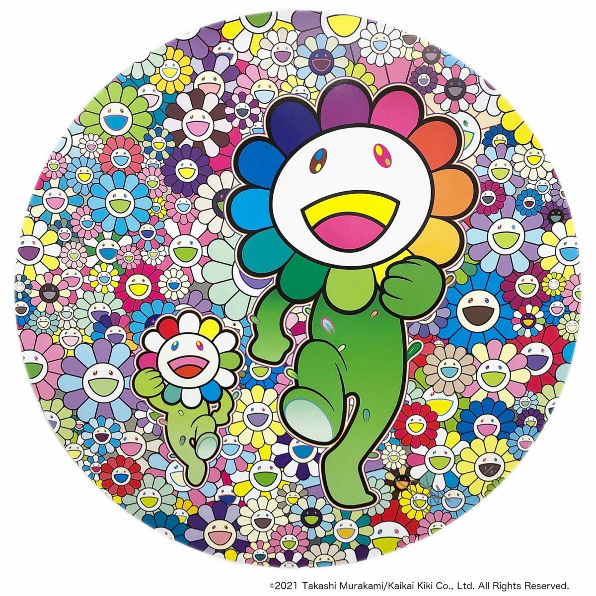 村上隆Takashi Murakami - お花畑でラッタッタ！版畫