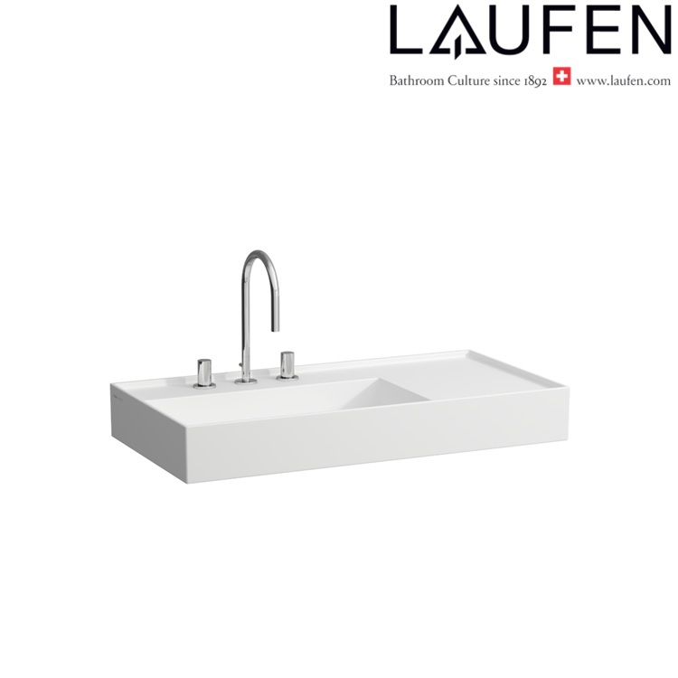 Laufen "Kartell by LAUFEN" 8.1033.8.000.158.1 Countertop or Wall Hung Washbasin with 3 Tap Hole *SaphirKeramik*