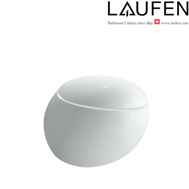 Laufen "Alessi One" 8.2097.1.400.000.1 + 8.9297.1.000.000.1 Rimless Wallhung Toilet (LCC) w/ Soft Closing Cover