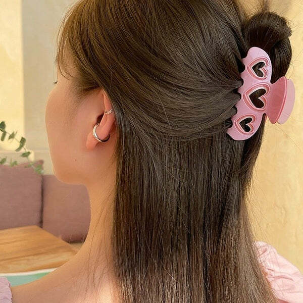 美國 Snack Break // Heart Wave Hair Claw