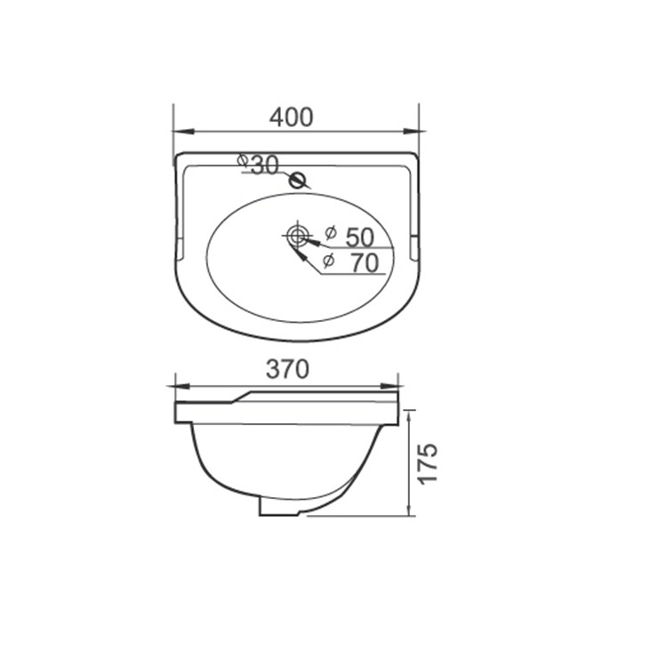 Richford WH016B Wallhung Washbasin