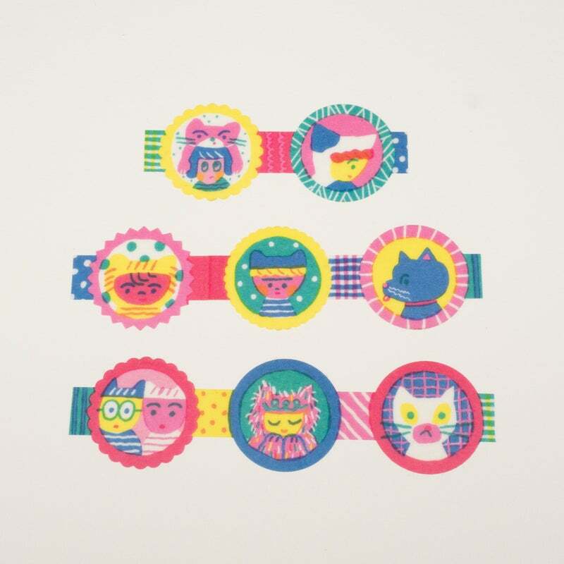 軋型 紙膠帶 圓窗貓咪 neco marumado｜AIUEO 日本